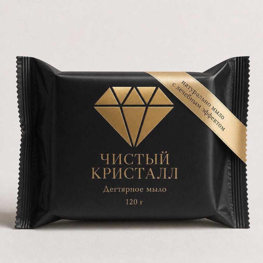 Дегтярное мыло «Чистый Кристалл», 120 г